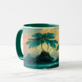 Tropische Fantasy Sea & Palm Trees Tasse (Vorderseite Links)