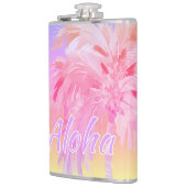 Tropische Farben Aloha Palme Flachmann (Links)