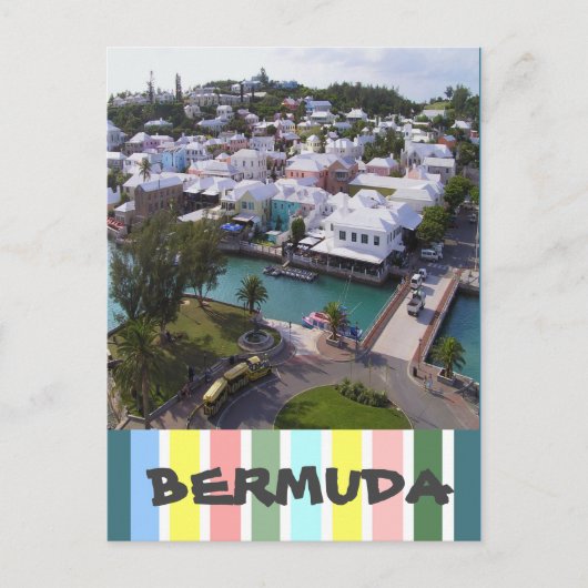 Tropische Farben auf Bermuda Postkarte (Vorderseite)