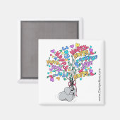 TROPISCHE FARBEN BOUQUET VON GUTEM WEISHER-ZEICHEN MAGNET (Vorderseite/Rückseite)