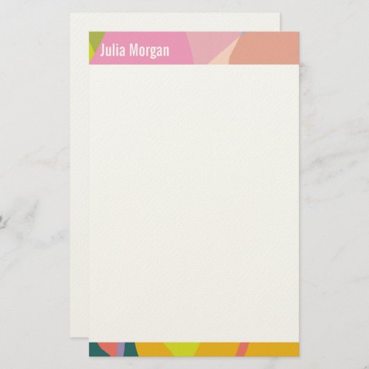 Tropische Farben Briefpapier (Vorne/Hinten)