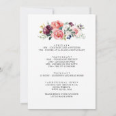 Tropische Farben Sommer Bachelorette Wochenende Einladung (Rückseite)