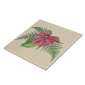 Tropische Farn-BlumenKeramik-Fliese des Fliese (Seite)