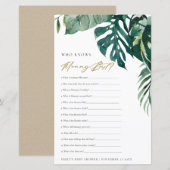 TROPISCHE FAUNA MONSTERA, DIE M0MMY BEST GAME KENN (Vorne/Hinten)