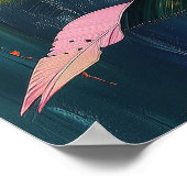 Tropische Federn – Lebendige botanische Abstraktio Poster (Ecke)