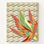 Tropische Federn Spiralheber Notizblock (Rückseite)