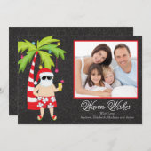 Tropische Feiertagskarte (Vorne/Hinten)