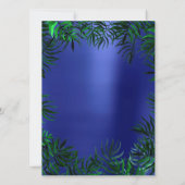 Tropische Fern-Blätter Gerahmtes Aquamarines Aquat Einladung (Rückseite)