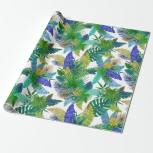 Tropische Ferns und Blätter Geschenkpapier