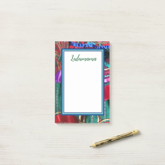 TROPISCHE FESTLICHE BÄNDER POST-IT KLEBEZETTEL (Auf Schreibtisch)