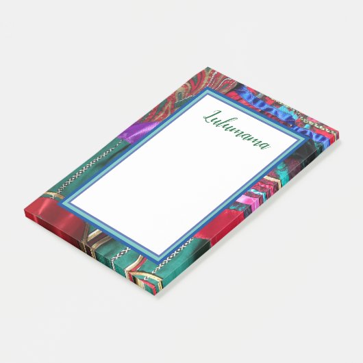 TROPISCHE FESTLICHE BÄNDER POST-IT KLEBEZETTEL (angewinkelt)