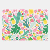 Tropische Festspiele: Obst & Kaktus Geschenkpapier Set (Vorderseite 3)