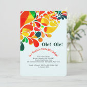 Tropische Fiesta-Einladung Einladung (Stehend Vorderseite)