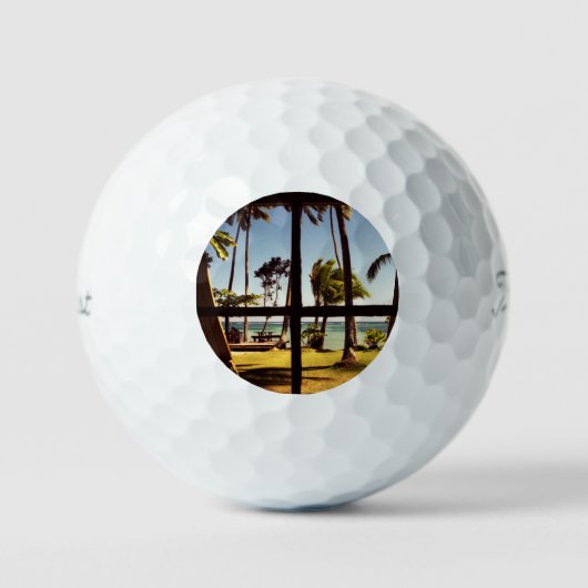 Tropische Fiji Beach Szene tpv1 gbcnm Golfball (Vorderseite)