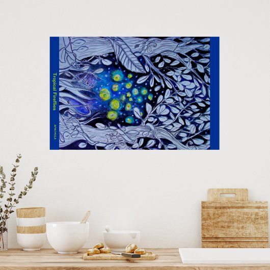 TROPISCHE FIREFLIS POSTER (Küche)