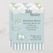 Tropische Fisch-Babyparty-Einladung Einladung (Vorne/Hinten)