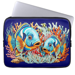 Tropische Fisch Bunte Sommer Stimmung Laptopschutzhülle