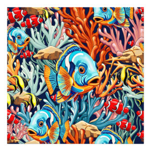 Tropische Fisch Bunte Sommerstimmung Fotodruck