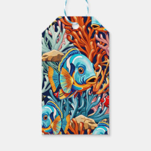 Tropische Fisch Bunte Sommerstimmung Geschenkanhänger