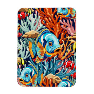 Tropische Fisch Bunte Sommerstimmung Magnet