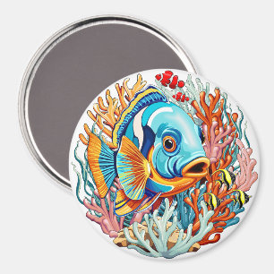 Tropische Fisch Bunte Sommerstimmung Magnet