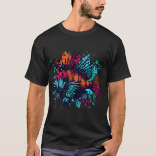 Tropische Fisch-Ozean-Graffiti-Spritzer T-Shirt