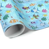 Tropische Fisch-Packpapier-Kinder Geschenkpapier (Rolleneckpunkt)