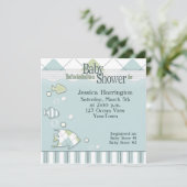 Tropische Fischdusche Einladung (Stehend Vorderseite)