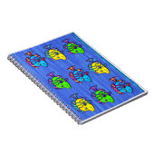 Tropische Fische 1 gewundenes Notizbuch Notizblock (Rechte Seite)