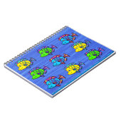 Tropische Fische 1 gewundenes Notizbuch Notizblock (Linke Seite)