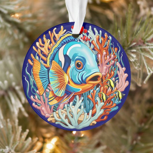 Tropische Fische Bunte Sommerstimmung Ornament (Baum)