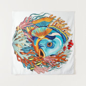 Tropische Fische Bunte Sommerstimmung Wandteppich (Vorderseite (Horizontal))