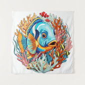 Tropische Fische Bunte Sommerstimmung Wandteppich (Vorderseite)