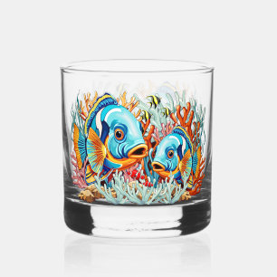 Tropische Fische Farbige Sommerstimmung Whiskyglas