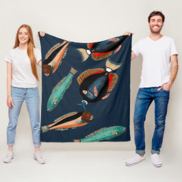 Tropische Fische Fleecedecke