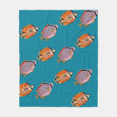 Tropische Fische Fleecedecke (Vorderseite)