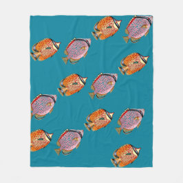 Tropische Fische Fleecedecke