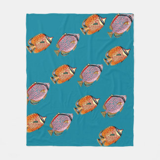 Tropische Fische Fleecedecke