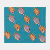 Tropische Fische Fleecedecke (Vorderseite (Horizontal))