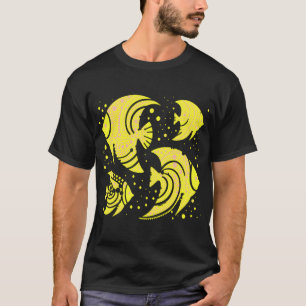 Tropische Fische Gelb und Rosa T-Shirt