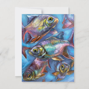 Tropische Fische in Acryl Feiertagskarte