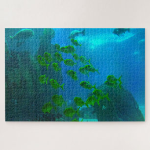 Tropische Fische in einem Aquarium. Puzzle