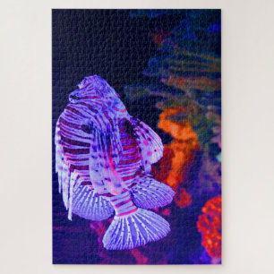 Tropische Fische in einem Aquarium. Puzzle