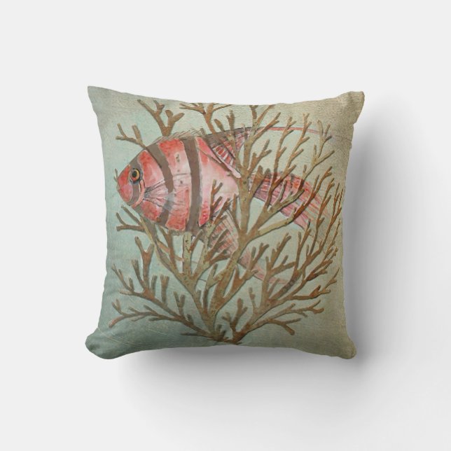tropische Fische pillow, Copyright Karen J Kissen (Vorderseite)