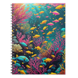 Tropische Fische Pop-Art Notizblock