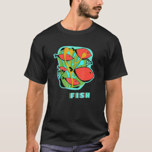 Tropische Fische schwimmen in Mitten-des-Jahrhunde T-Shirt