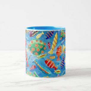 Tropische Fische Zweifarbige Tasse