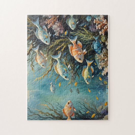 Tropische Fischfarbe Puzzle (Vertikal)