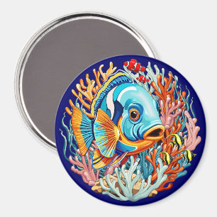 Tropische Fischfarbige Sommerstimmung Magnet