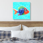 Tropische Fischkanvas Leinwanddruck (Insitu (Schlafzimmer))